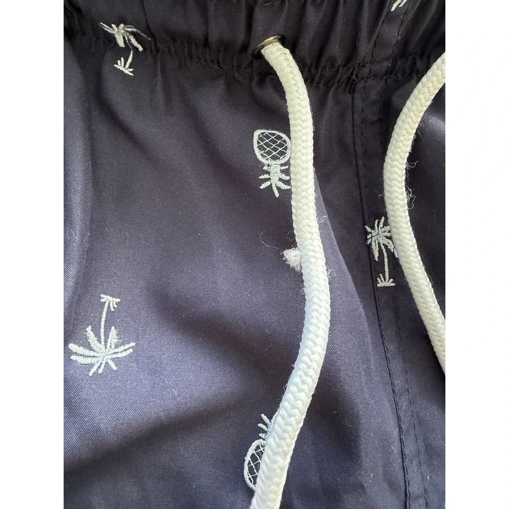 TRUNKS Surf & Swim Co. Navy Embroidered Swim Shorts With Pockets Large